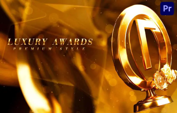 Luxurious Golden 3D Awards Show Slideshow